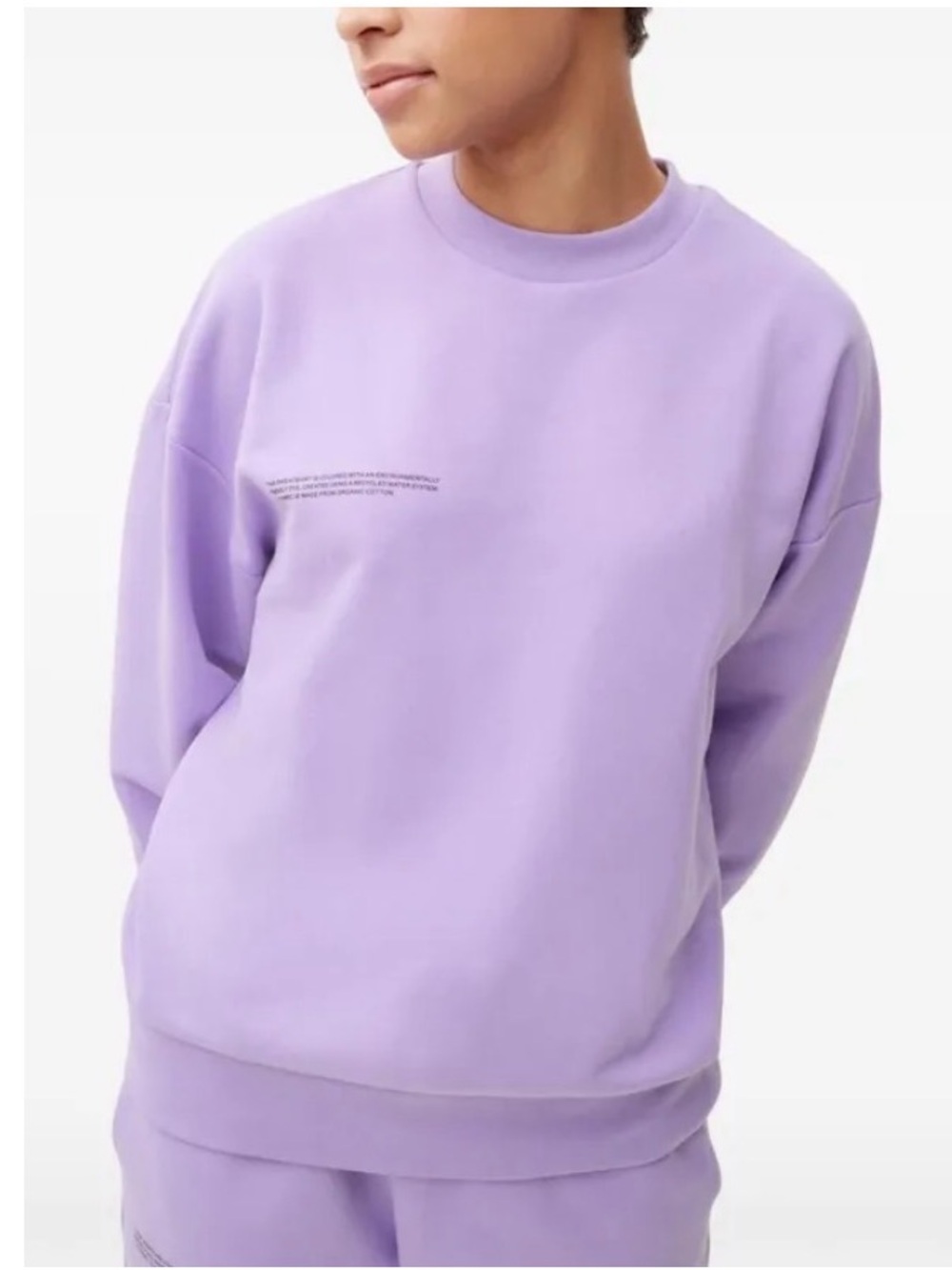 PANGAIA 365 Midweight Organic Cotton Crewneck Sweatshirt | Orchid Purple XL